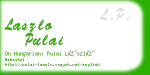 laszlo pulai business card